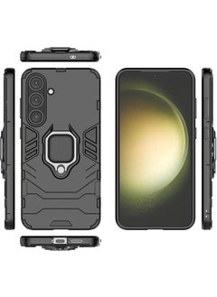 Generic Phone Case for Samsung Galaxy S25(5G) 6.2", Heavy Duty Dual Layer Shockproof Cover with Magnetic Ring Kickstand (Black)  - Image 2