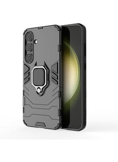 Generic Phone Case for Samsung Galaxy S25(5G) 6.2", Heavy Duty Dual Layer Shockproof Cover with Magnetic Ring Kickstand (Black)  - Image 1