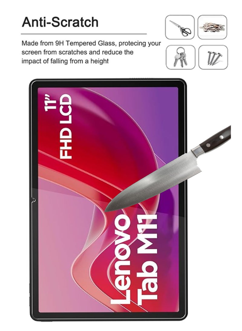 Lenovo Tab M11- 11 Inch Tempered Glass Screen Protector – High Transparency, Delicate Touch, Anti-Explosion, Smooth Arc Edges, Easy Installation, Screen Protector for Lenovo Tab M11- 11 Inch - Image 2