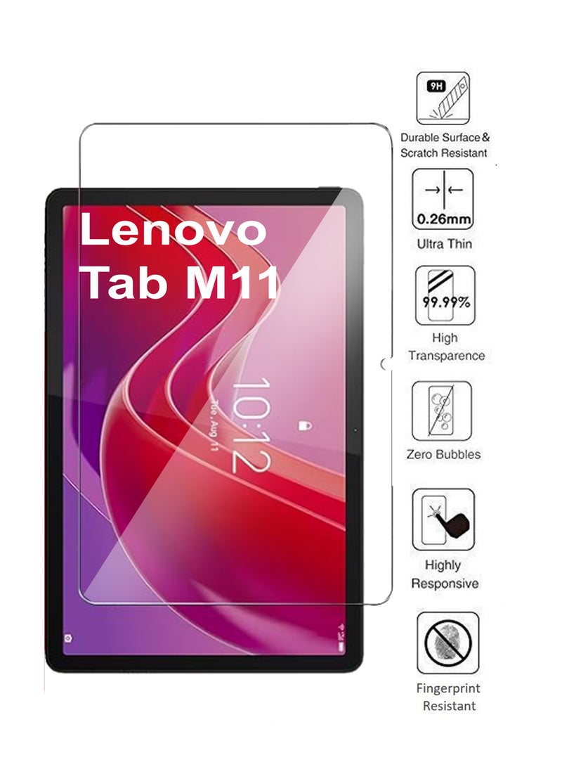 Lenovo Tab M11- 11 Inch Tempered Glass Screen Protector – High Transparency, Delicate Touch, Anti-Explosion, Smooth Arc Edges, Easy Installation, Screen Protector for Lenovo Tab M11- 11 Inch - Image 3