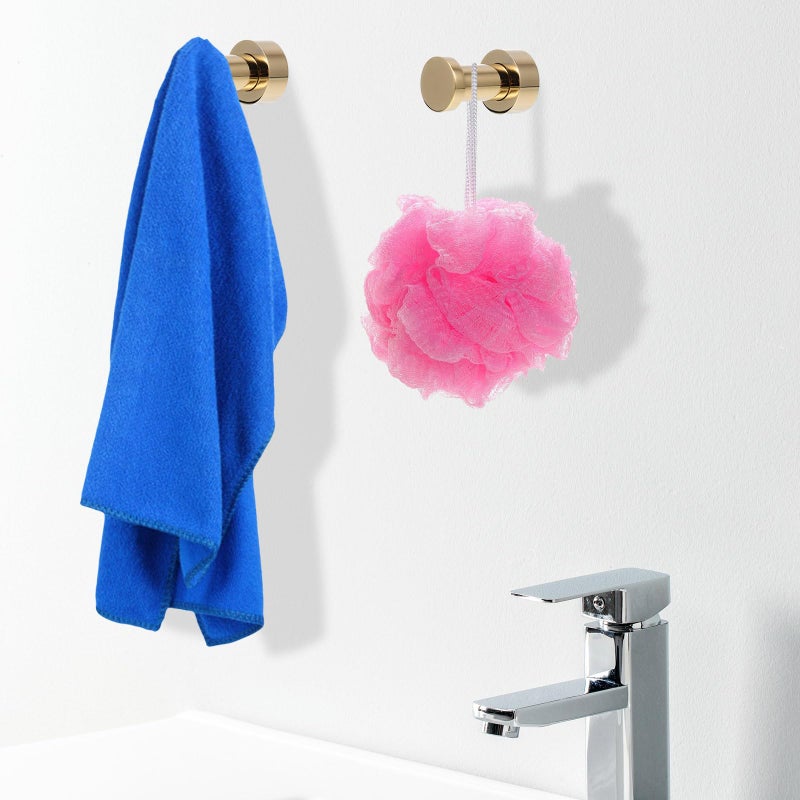 2Pcs Brass Wall Mounted Towel Hooks For Bathroom Robe And Door Hangers - Image 5