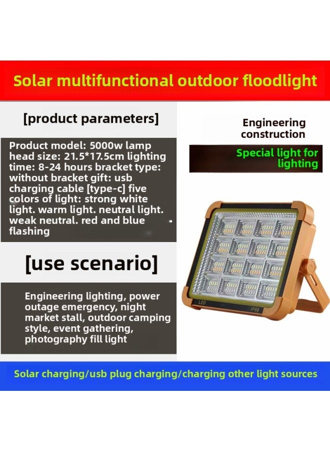 Generic Outdoor Rechargeable Lighting Solar Night Market Stall Lights Power Outage Emergency Outdoor Camping Lights Outdoor Mobile Phone Charging 
