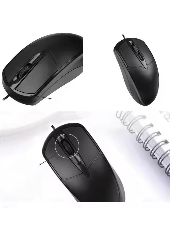 High Quality Custom Mini USB Wired Optical Mouse LED Backlit Gaming Style for Desktop Laptop Right Hand Orientation Waterproof, M-045