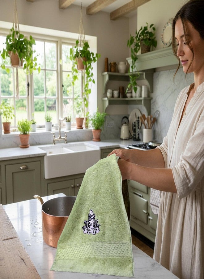 Breling 3 Pcs Frog Hand Towels for Bathroom, Frog Kitchen Hand Towels 13.3 x 29 Inch 100% Cotton Soft Embroidered Washroom Decoration for Animal Lover Restroom Decorative Gifts - Image 2
