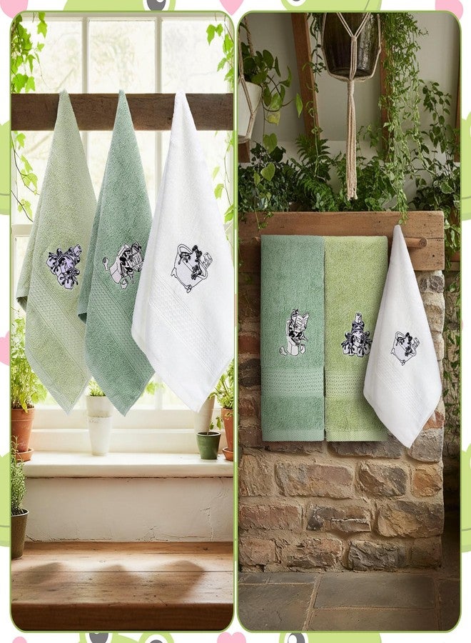 Breling 3 Pcs Frog Hand Towels for Bathroom, Frog Kitchen Hand Towels 13.3 x 29 Inch 100% Cotton Soft Embroidered Washroom Decoration for Animal Lover Restroom Decorative Gifts - Image 5