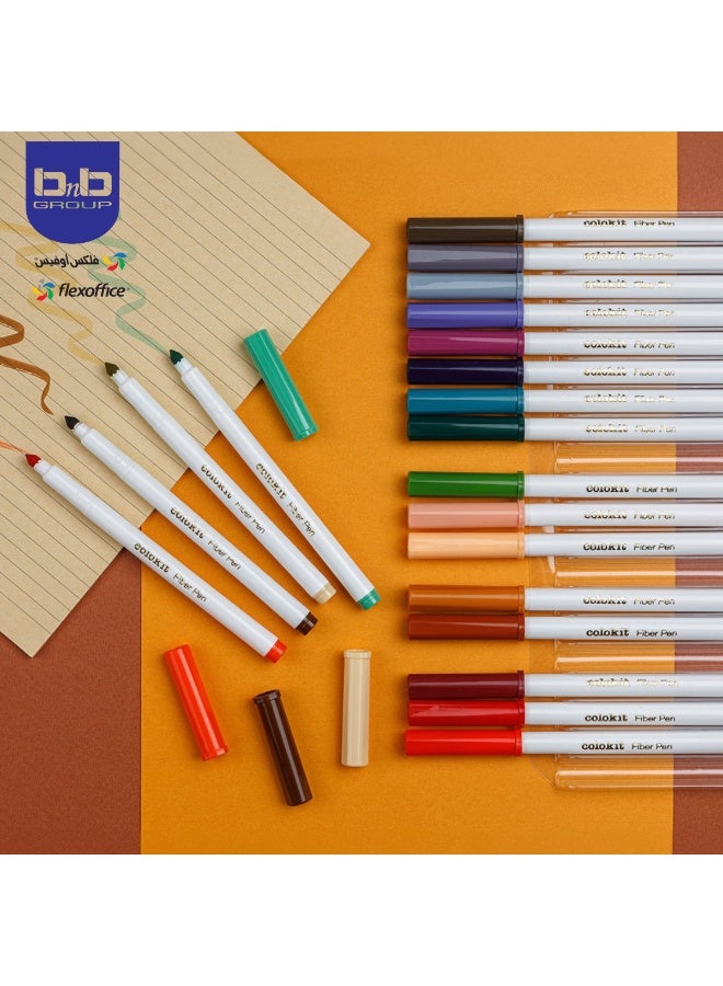 FLEXOFFICE Fiber Pen  FP-C03 - Free 3D painting set Art Pens for Drawing Sketching - Image 4