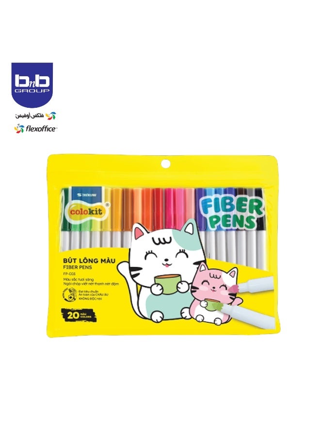 FLEXOFFICE Fiber Pen  FP-C03 - Free 3D painting set Art Pens for Drawing Sketching - Image 1