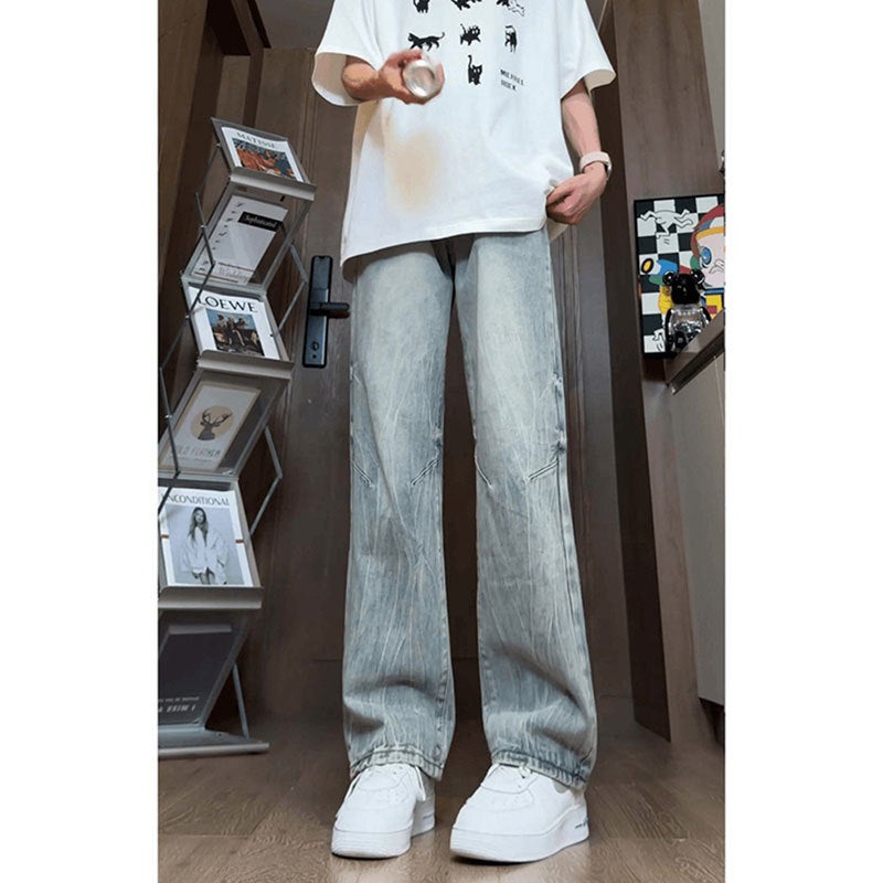 Unisex Classic Denim Jeans Loose Fit Daily Outdoor Wear - Image 3