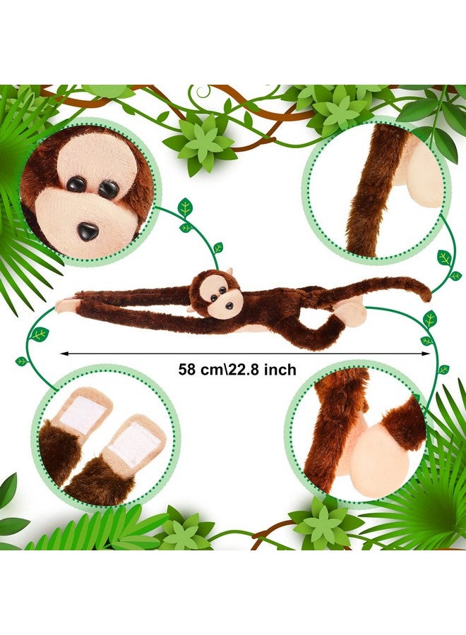 Hungdao 6 Packs Hanging Monkey Stuffed Animal Monkey Toy With Hook And Loop Fasteners Hands Stuffed Monkey Plush Toys For Kids (24 Inch)  - Image 3