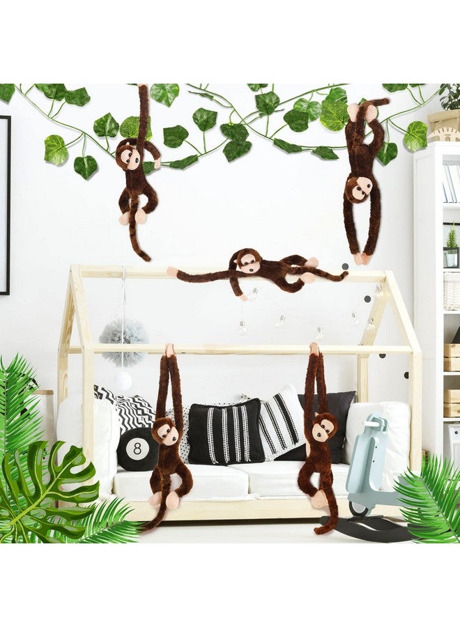 Hungdao 6 Packs Hanging Monkey Stuffed Animal Monkey Toy With Hook And Loop Fasteners Hands Stuffed Monkey Plush Toys For Kids (24 Inch)  - Image 5