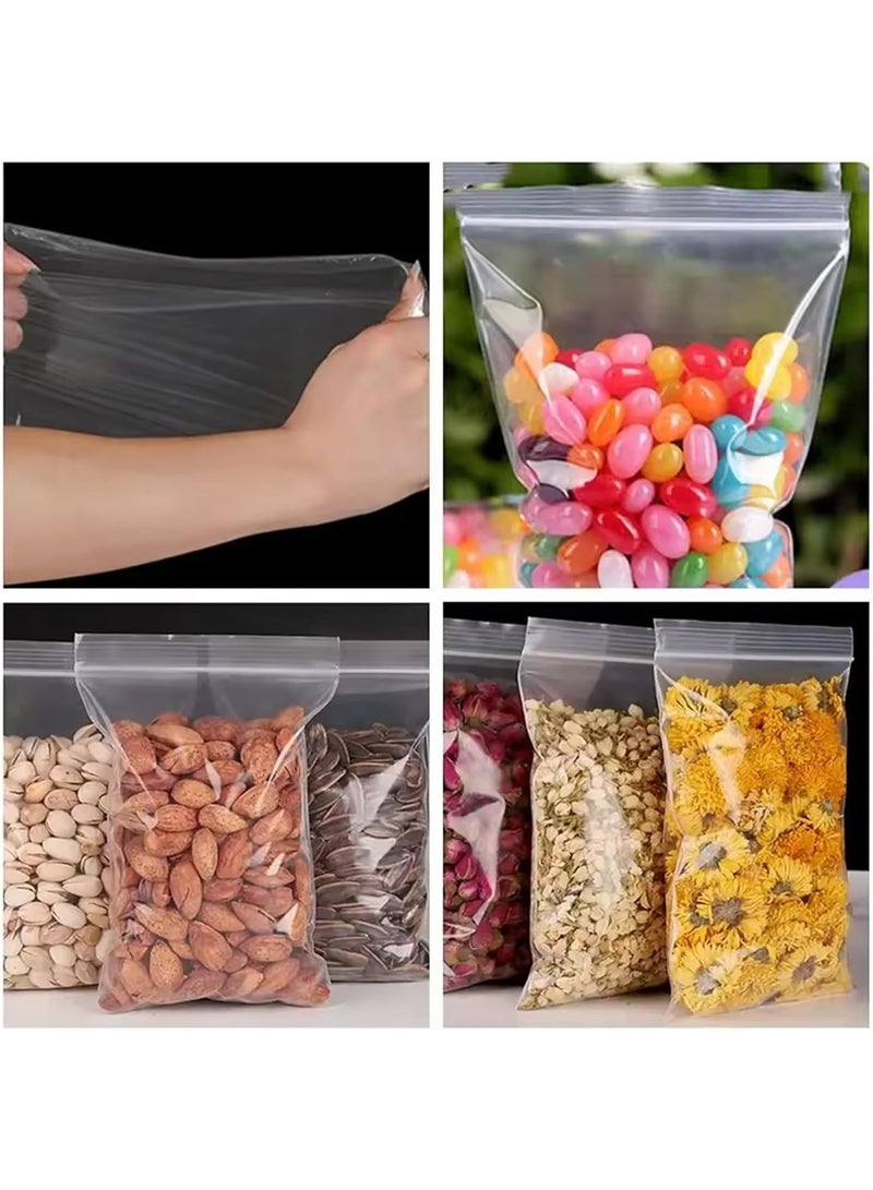 إس إن إتش باكينج أكياس تغليف SNH قابلة لإعادة الإغلاق، 100 كيس - أكياس بلاستيكية شفافة 15×20 سم للسندويشات والوجبات الخفيفة والسفر وتخزين الطعام اليومي - Image 5