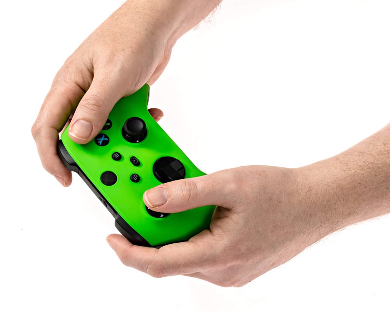 Crazy Controllerz Xbox One Series X S Custom Soft Touch Controller - Soft Touch Feel, Added Grip, Neon Green Color - Compatible with Xbox One, Series X, Series S - Image 3