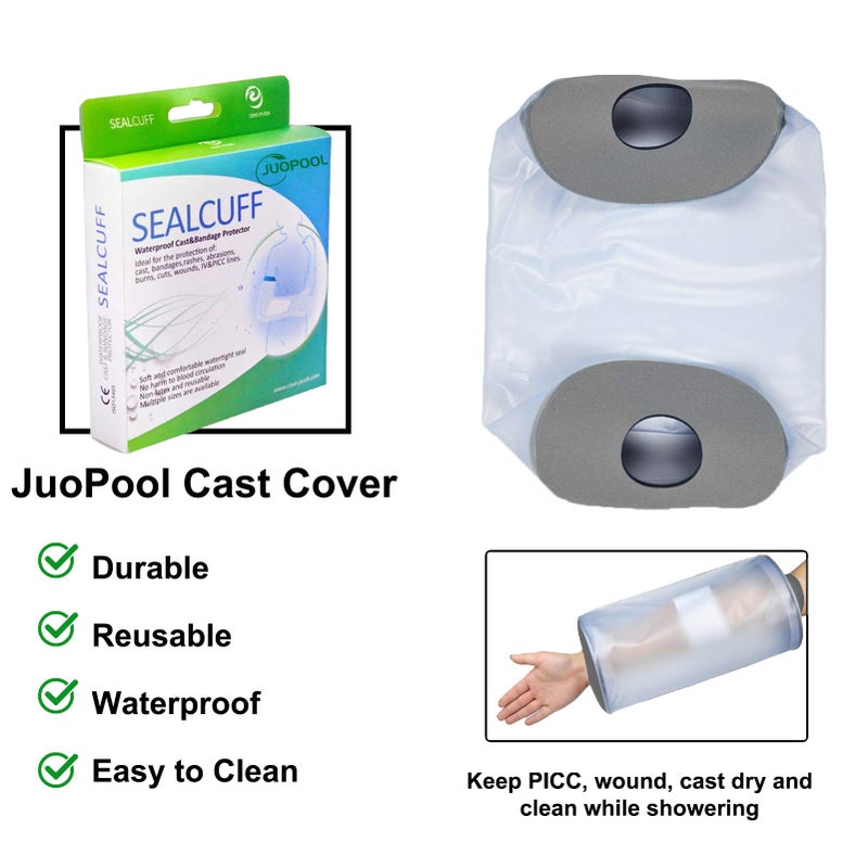 JuoPool PICC Line Shower Cover, PICC Line Covers for Upper Arm, Reusable PICC Line Sleeve, Waterproof Cast Cover for Shower Arm, IV Protector Bag for Bath(Weight < 185lbs) - Image 2