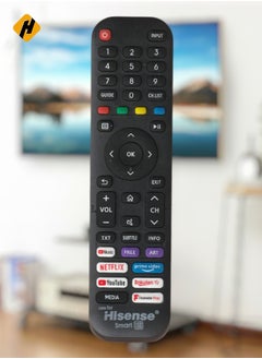 Hisense Smart TV Remote Control Works With All Hisense TV LED LCD Plasma | Smart TV Remote Control For Hisense with Netflix Prime Video YouTube Rakuten TV & Freeview Play Key Buttons
