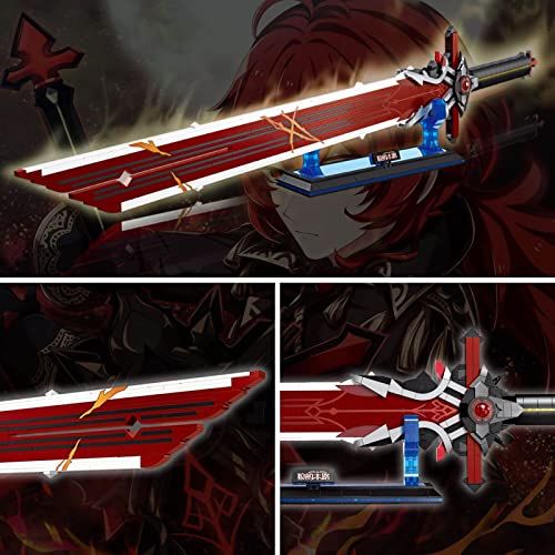 HIGH GODO Wolf Gravestone Sword Building Set, 41in Cosplay Anime Sword Set with Stand, Collection Model Toy Gift for Adults & Kids Ages 8+ (823 Pieces) - Image 3