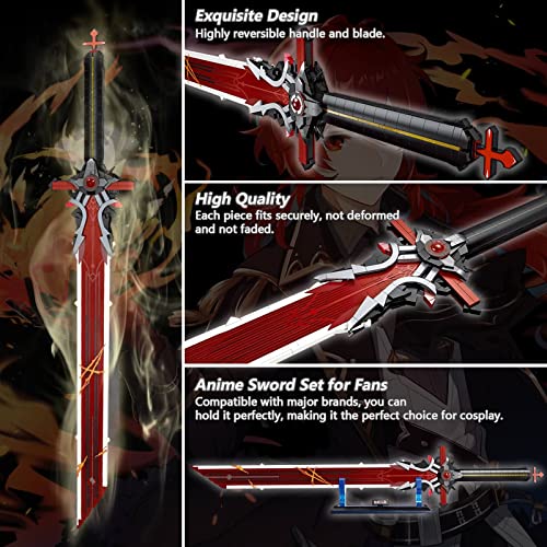 HIGH GODO Wolf Gravestone Sword Building Set, 41in Cosplay Anime Sword Set with Stand, Collection Model Toy Gift for Adults & Kids Ages 8+ (823 Pieces) - Image 4