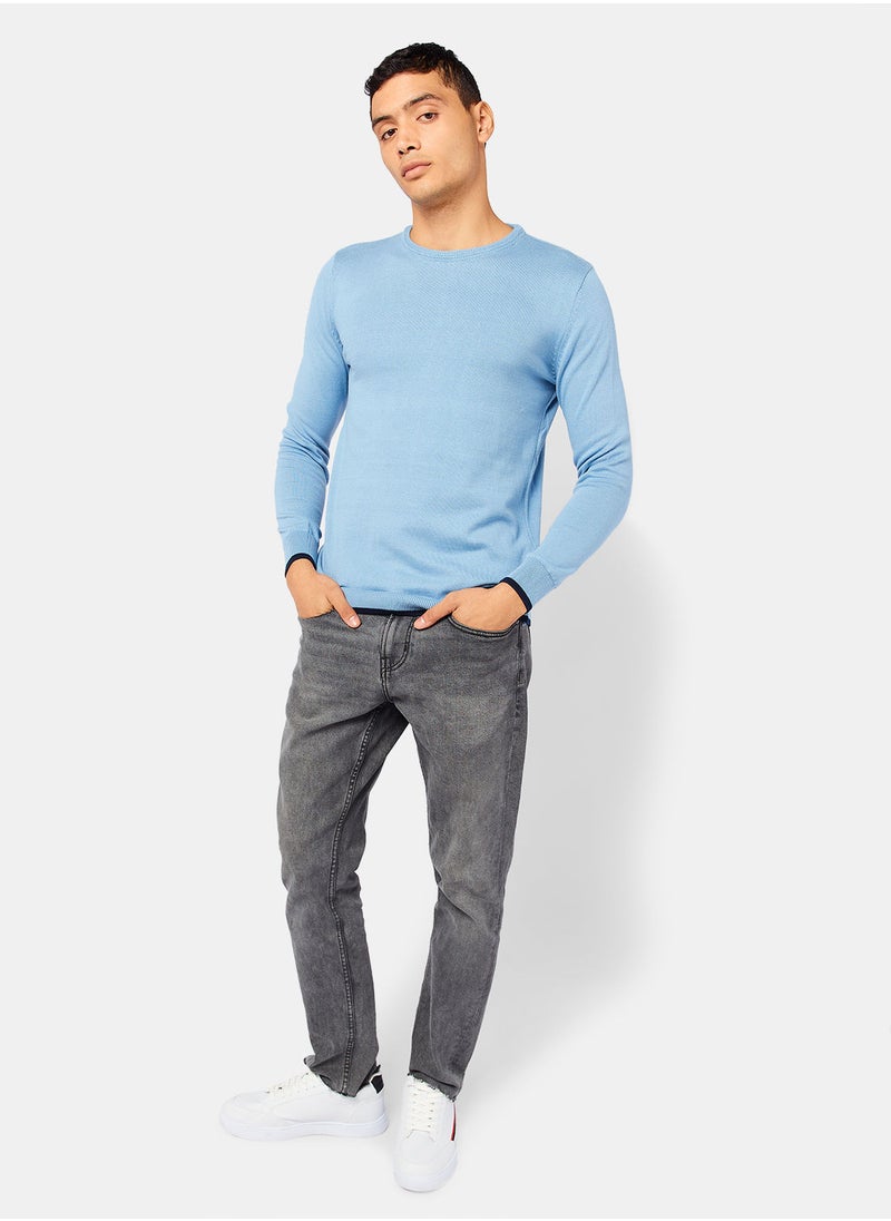 TOWN TEAM - Contrast Stripe Pullover - Image 1