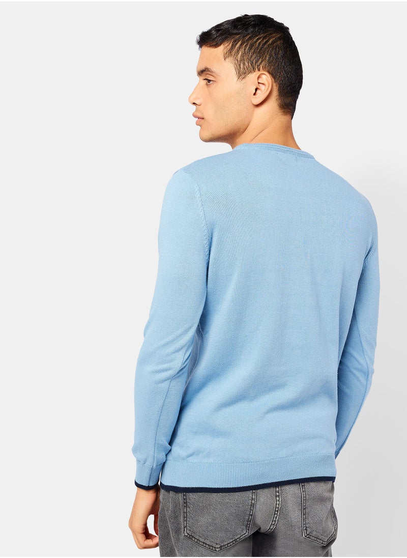 TOWN TEAM - Contrast Stripe Pullover - Image 1