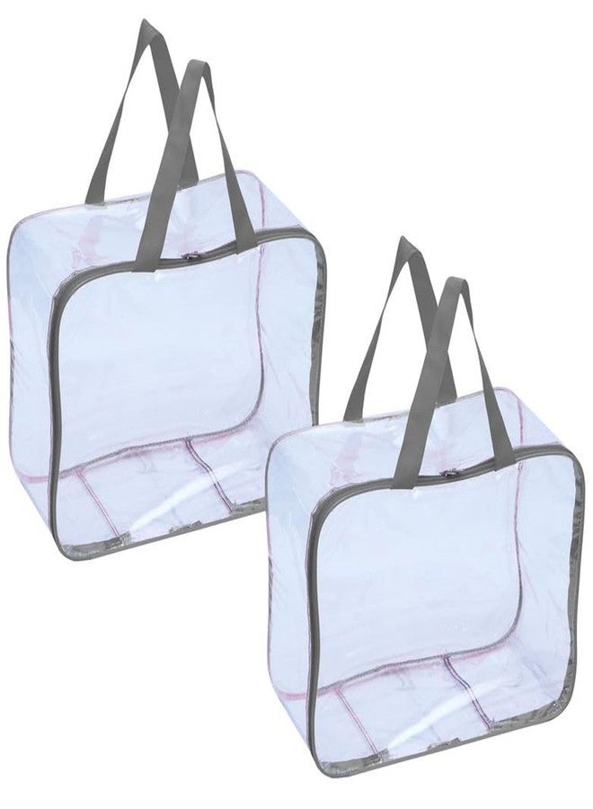 SSBC Transparent Multipurpose Storage Bag for Wardrobe, Clothes, Lehenga, Blankets, Bedsheets, Toys, Docs Saree Covers Garments Cover Large Plastic Bag Packing Organizer Pack Of 2 - Image 1
