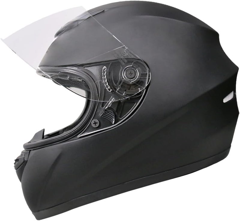 Zorax خوذة دراجة نارية كاملة الوجه زوراكس معتمدة ECE 2205 - أسود مات - Image 1