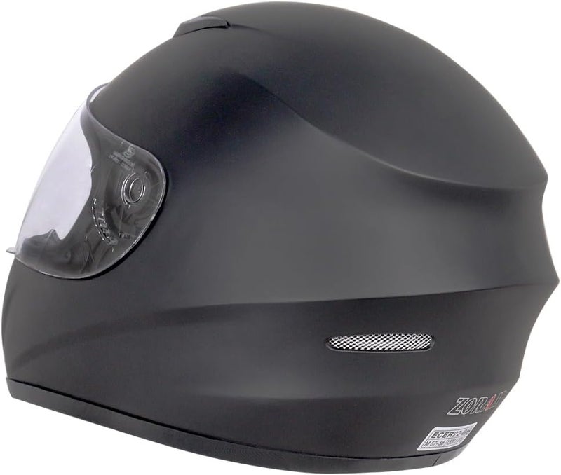 Zorax خوذة دراجة نارية كاملة الوجه زوراكس معتمدة ECE 2205 - أسود مات - Image 5