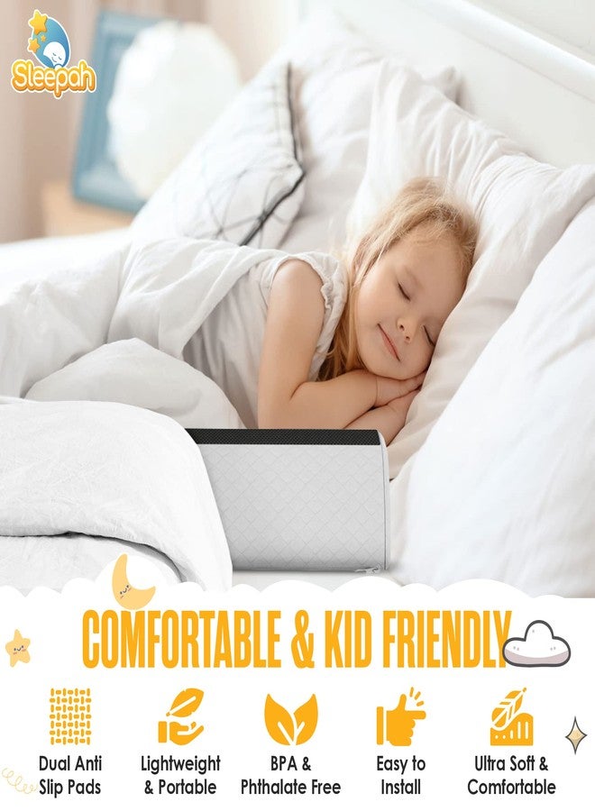 Sleepah Bed Rail for Toddlers (2 Pack) Memory Foam Bumper Guard w Dual Non-Slip Pads (Top & Bottom) Waterproof Washable Soft Removable Cover Safety Noodle for King Queen Full Twin Beds (2) - Image 5