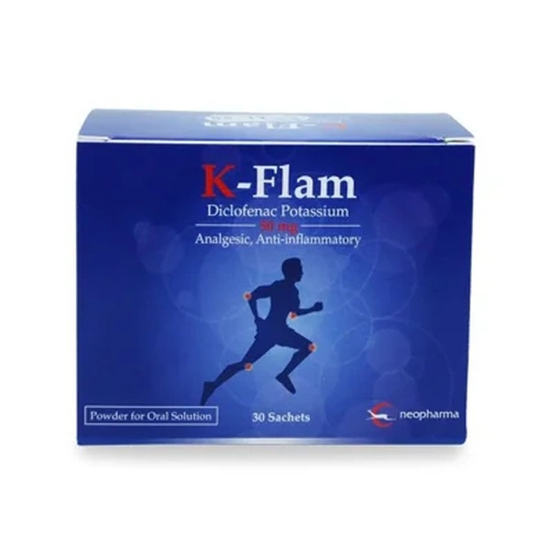 K FLAM 50MG POWDER SACHETS 30S