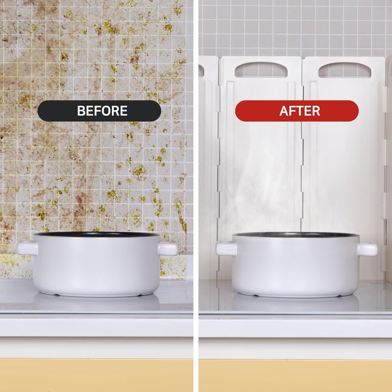 OLG Stove Guard Splatter Shield - Premium Oil Splash Guards for Kitchen Frying - Heat-Resistant, Easy-Clean, Adjustable Panels for Ultimate Protection - Image 2
