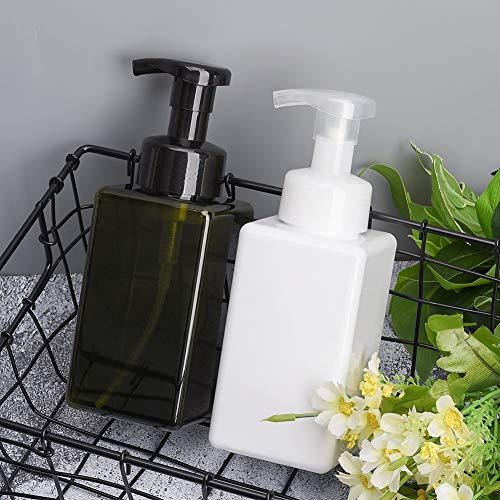 UUJOLY Foaming Soap Dispenser, 450ml (15oz) Refillable Pump Bottle Plastic for Liquid Soap, Shampoo, Body Wash (2 Pcs) (Green) - Image 5