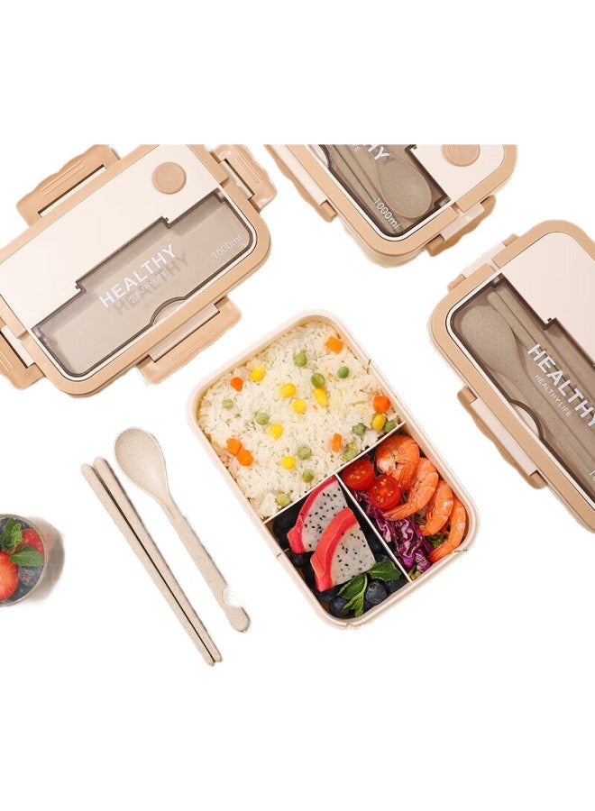GRASEY Guangyi Microwave Lunch Box, Large Capacity Student Plastic Bento Box, Food Storage Container With Utensils, 1500Ml, Gy8539 - Image 2