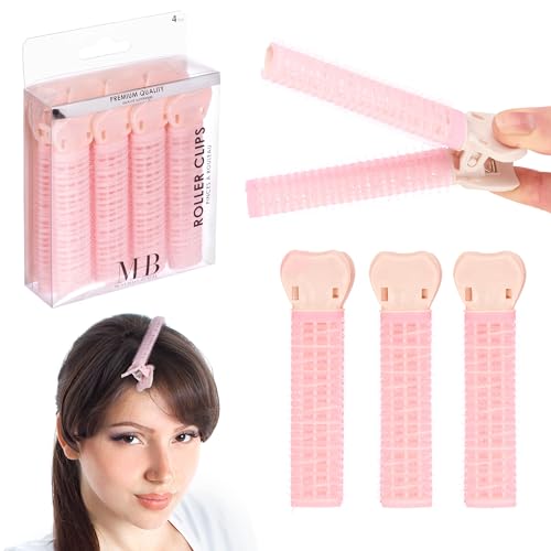 Expressions 4pc Hair Roller Clips Premium Hair Accessories for Women 2In1 Root Lifter Volumizer Curler Set with Styling Clips - Image 1
