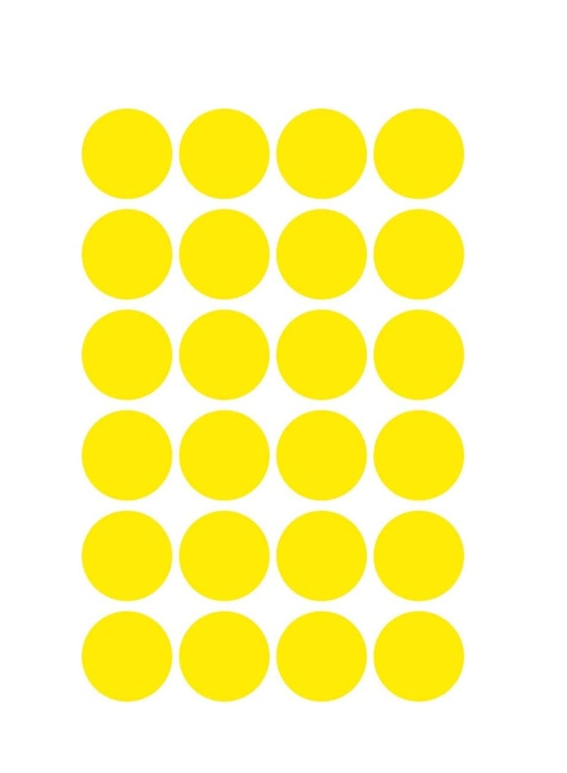 Avery Zweckform 3007 Color coding dot permanent stickers Ø 18 mm, Set of 96, Yellow - Image 2