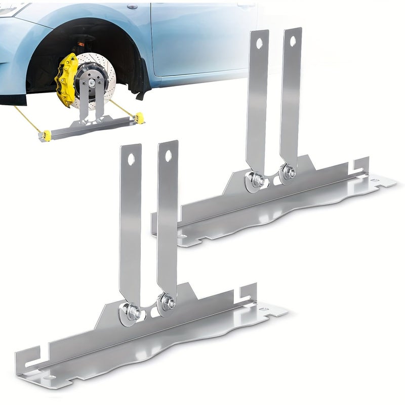 Black 2pcs Wheel Alignment Tool with Connecting Plate for Cars Trucks SUVs - Image 1