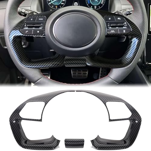 Aunginsy Central Control Steering Button Frame Trim Compatible with Hyundai Tucson/Santa Cruz 2022-2024 Elantra 2021+ Center Console Steering Button Panel Protect Cover Decorative Sticker Accessories - Image 1