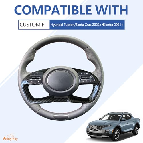 Aunginsy Central Control Steering Button Frame Trim Compatible with Hyundai Tucson/Santa Cruz 2022-2024 Elantra 2021+ Center Console Steering Button Panel Protect Cover Decorative Sticker Accessories - Image 2