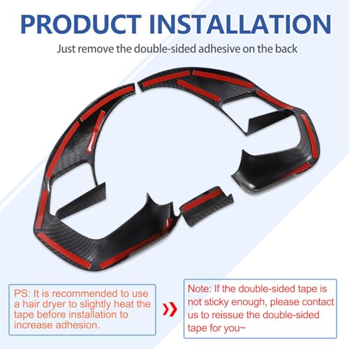 Aunginsy Central Control Steering Button Frame Trim Compatible with Hyundai Tucson/Santa Cruz 2022-2024 Elantra 2021+ Center Console Steering Button Panel Protect Cover Decorative Sticker Accessories - Image 4