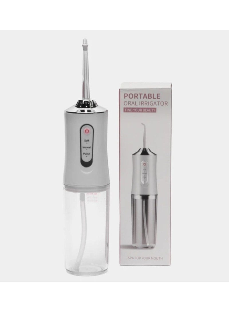Portable Water Flosser for Teeth - Cordless Oral Irrigator with 3 Cleaning Modes & Large Water Tank, USB Rechargeable Dental Cleaner for Travel, Braces, and Gum Care - White - Image 1