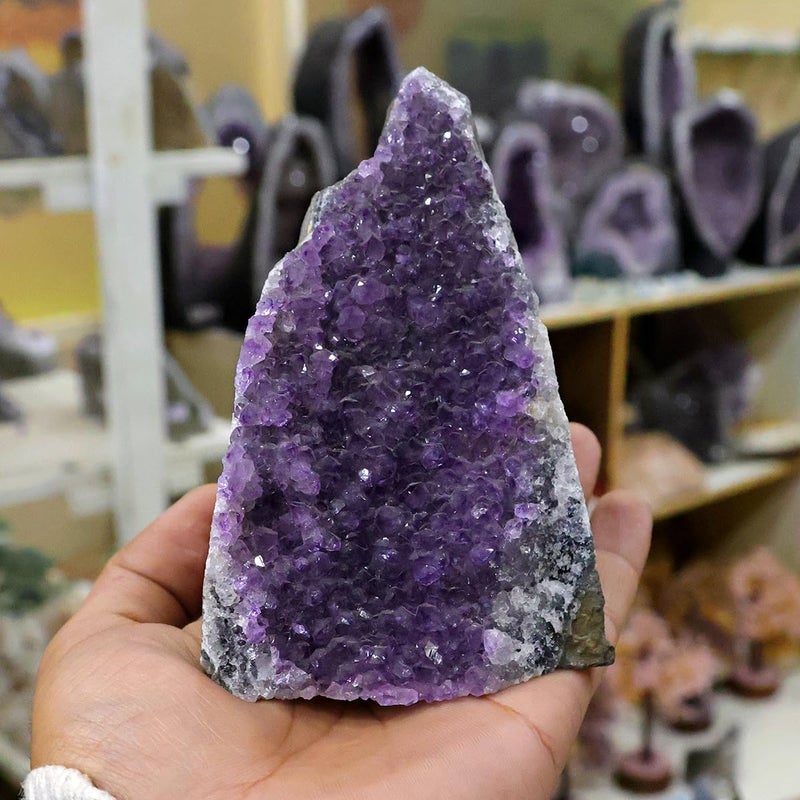 Reiki Crystal Products Reiki Crystal Products Amethyst Cluster Geode Crystal Natural Stone Raw Rough 500 to 600 Gram  - Image 1