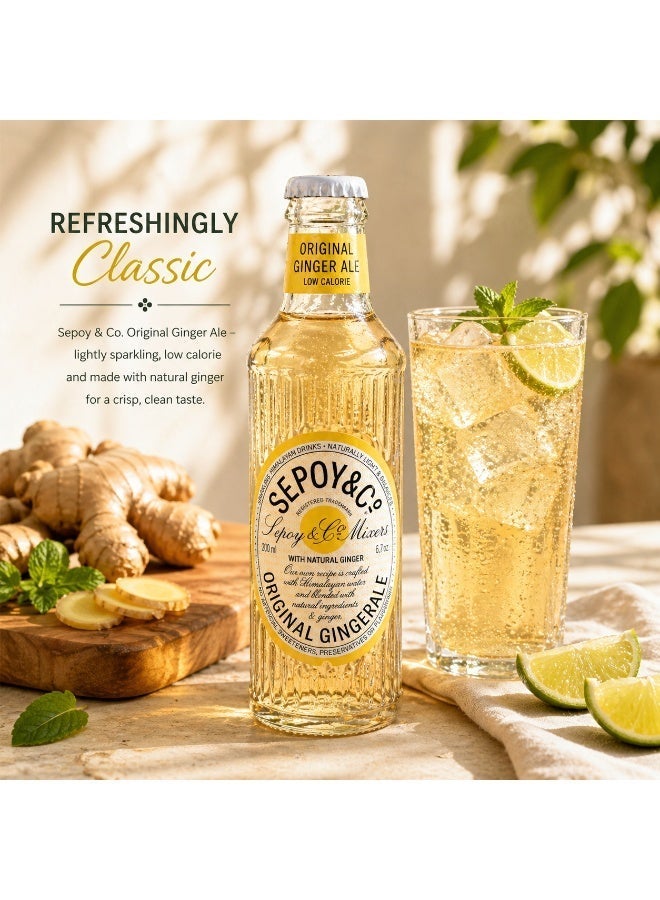 Sepoy & Co Original Ginger Ale Low Calorie Soft Drink 200 ml Pack of 4 - Image 4