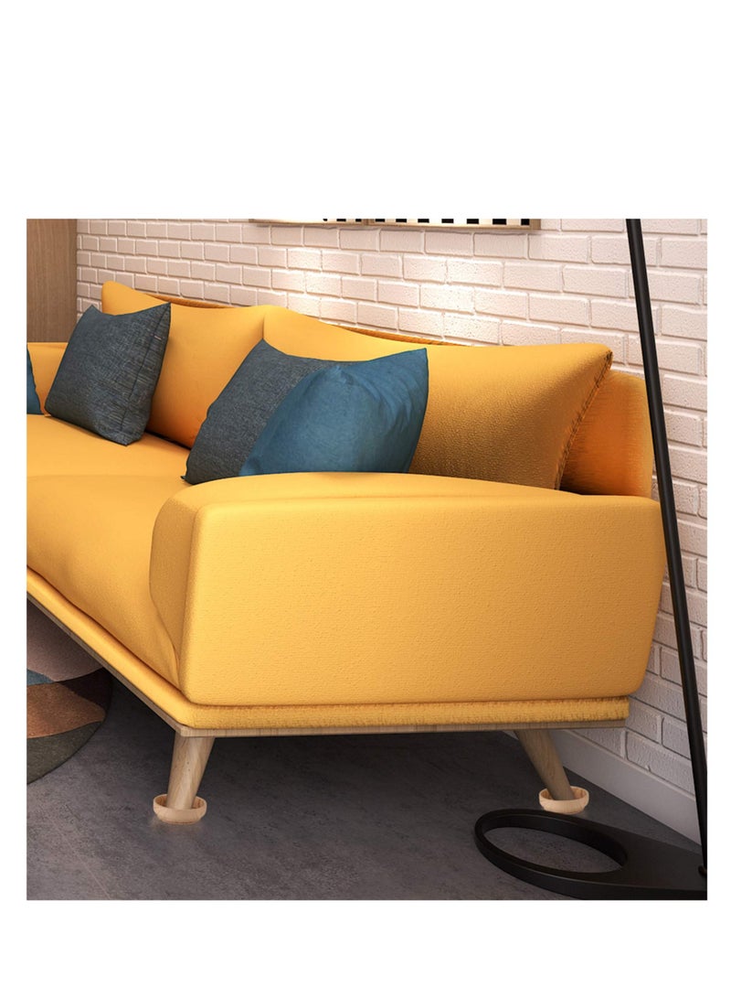 Excefore 8 Pieces Felt Floor Cups Pads, Non Slip Floor Furniture Pads Protector, 6 cm/2.4 Inch Round Furniture Felt Pads, Suitable for Chair Table Furniture Legs Feet Wood Floor - Image 4