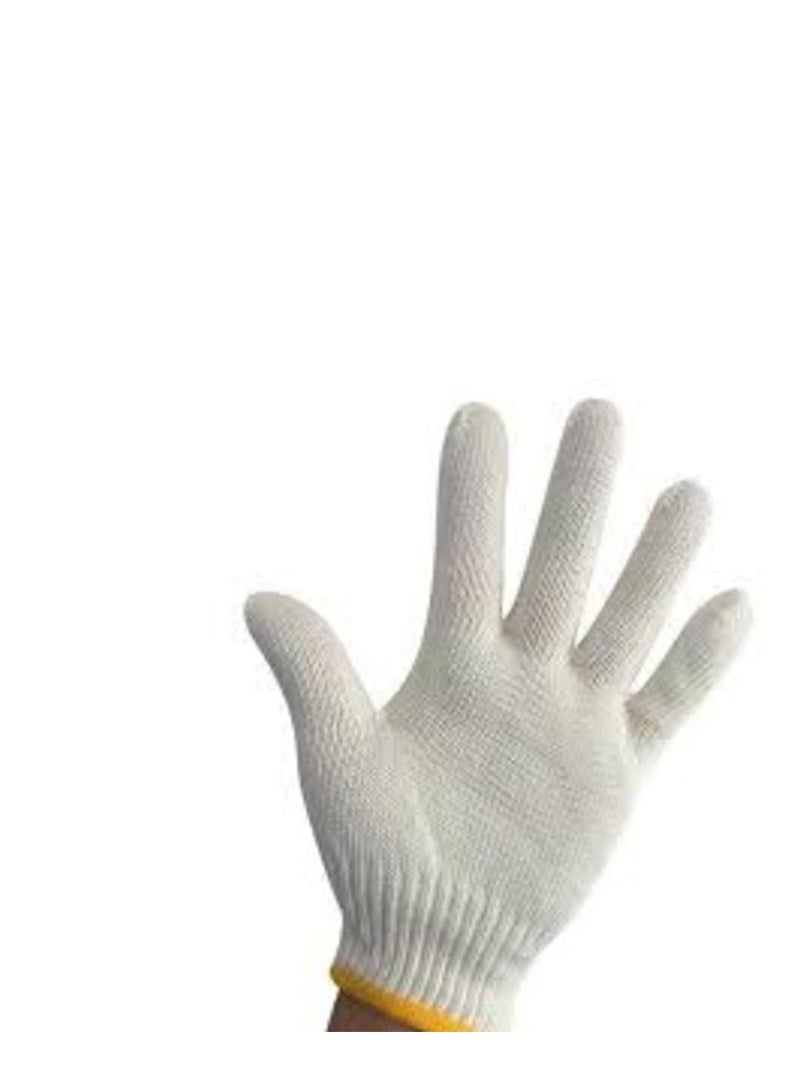 KNP KNP Cotton gloves are designed for light duty tasks that require dexterity and comfort Ideal for general handling they offer a breathable soft feel and basic protection for hands.  - Image 3