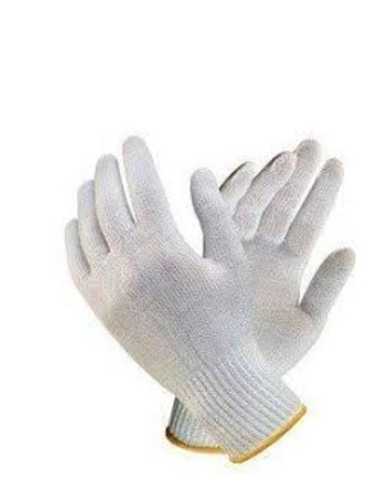 KNP KNP Cotton gloves are designed for light duty tasks that require dexterity and comfort Ideal for general handling they offer a breathable soft feel and basic protection for hands.  - Image 1
