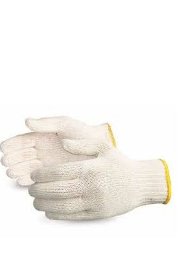 KNP KNP Cotton gloves are designed for light duty tasks that require dexterity and comfort Ideal for general handling they offer a breathable soft feel and basic protection for hands.  - Image 2