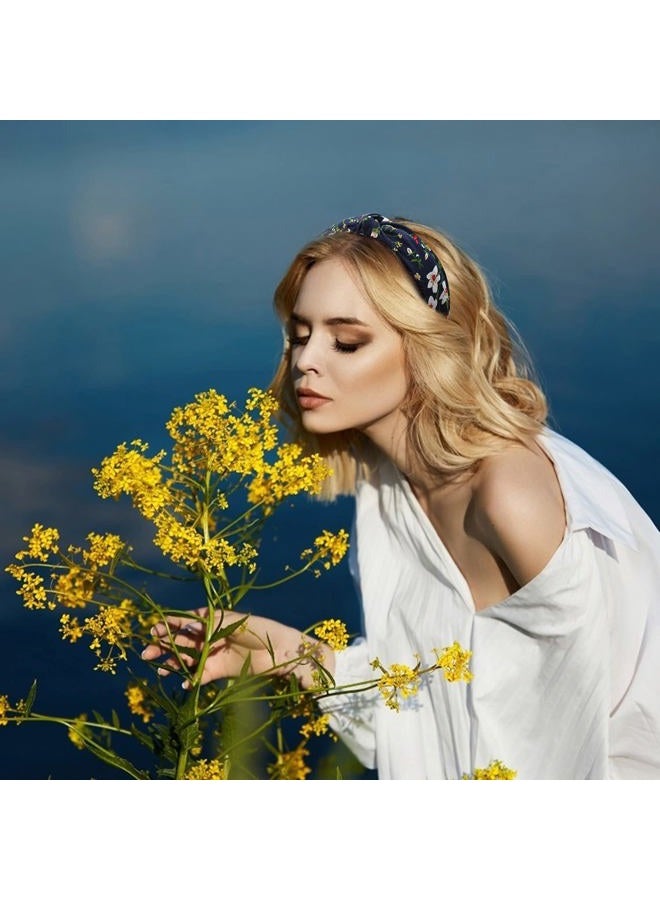 Velscrun Hairband - 12 Pack Wide Knotted Headbands for Women - Elastic Turban Boho Bandeau Hair Accessories for Washing Face, Yoga, Running, Hiking, Party, Traveling, Shopping - Image 5