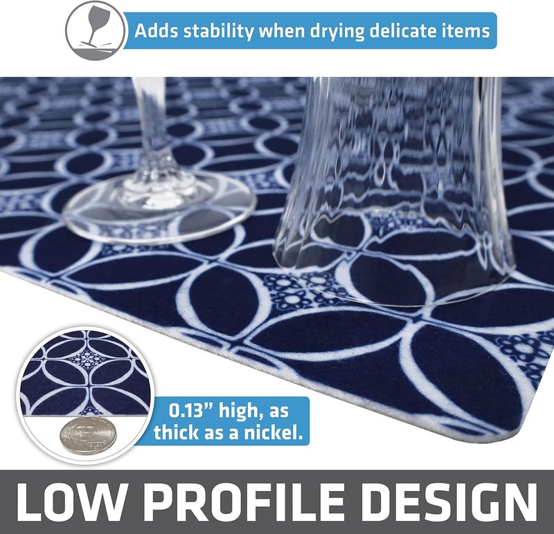 Drymate XL Dish Drying Mat - Indigo - Image 4