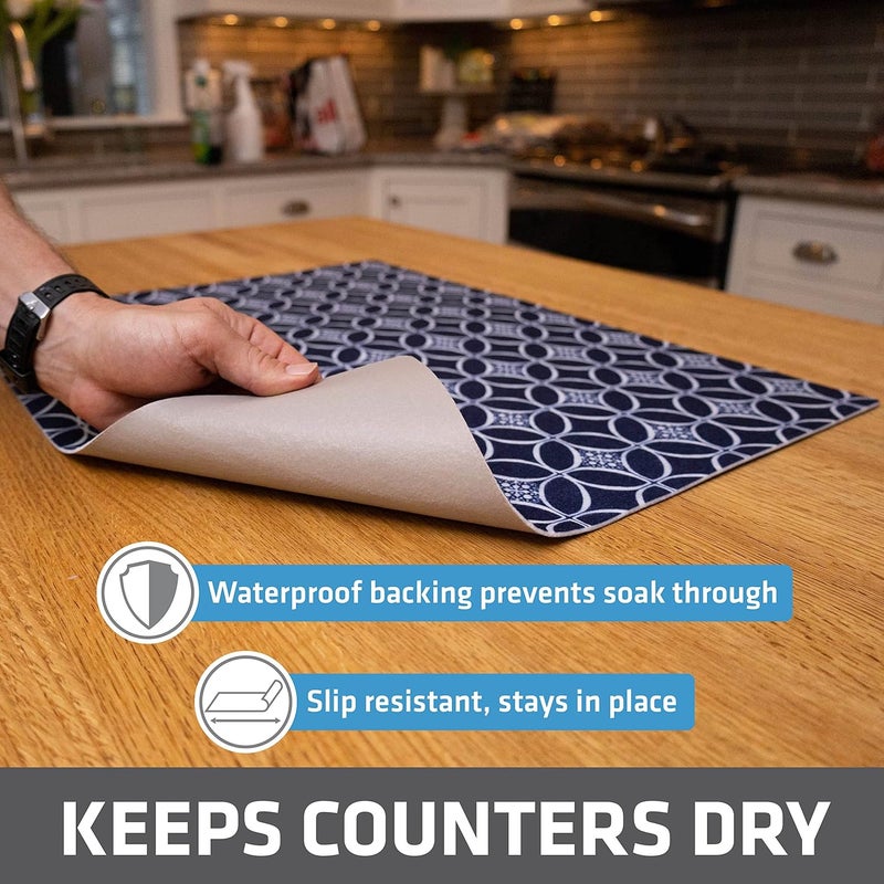 Drymate XL Dish Drying Mat - Indigo - Image 3