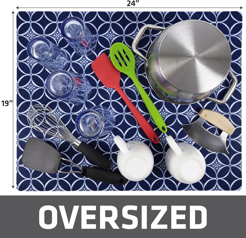 Drymate XL Dish Drying Mat - Indigo - Image 5