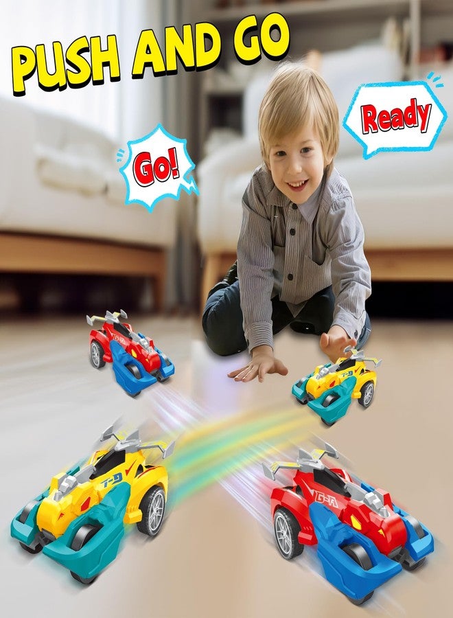 365park Dinosaur Monster Truck Toys for Ages 3-4, Collision Transforming Toys Cars, 2 Pack Push and Go Vehicles Kids Toy for 3 4 5 6 Year Old Boys Girls, Easter Christmas Birthday Gifts for Toddler Age 3+ - Image 4