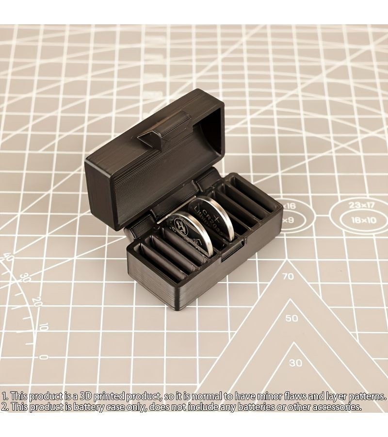 حافظة تخزين سوداء لبطاريات الأزرار CR2032 و CR2450 - Image 1