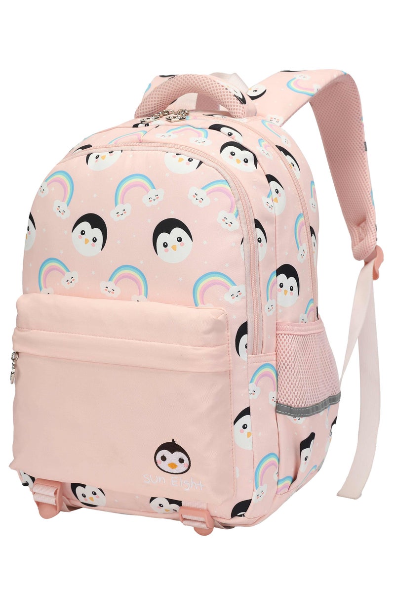 SUN EIGHT Backpack for Kids, School Light Backpack Suitable for Over 6 years old, SE8401, Pink - Image 1